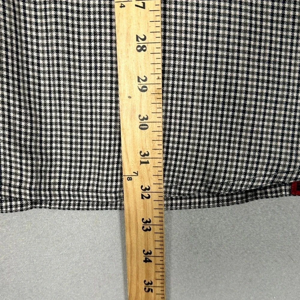 The North Face Shirt Mens XL Black White Gingham Check Hiking Button Up Outdoor
